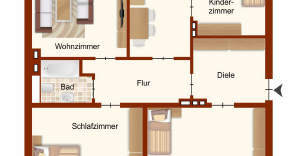 3 Zimmer mit Balkon in 3 Etage Citylage 41061 MG